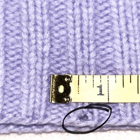 The Limited Womens Lambswool Angora Cable Knit Cropped Sweater - Purple, Size M - Picture 4 of 5